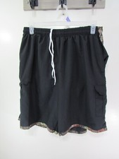 Mens Mossy Oak Swim Shorts Size XL Black Green Elastic Drawstring Waist Lined