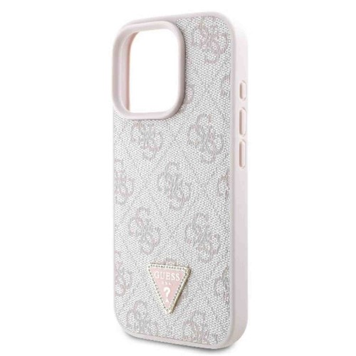 GUESS Apple iPhone 16 Pro Metal Logo Strass Crossbody Hülle Pink - Zdjęcie 6 z 9
