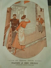 Les Grandes Amours Manon et Des Grieux Art Deco Print