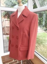 Alex & Co Burnt Orange Wool, Alpaca & Angora Blend Winter Jacket Coat Size 10