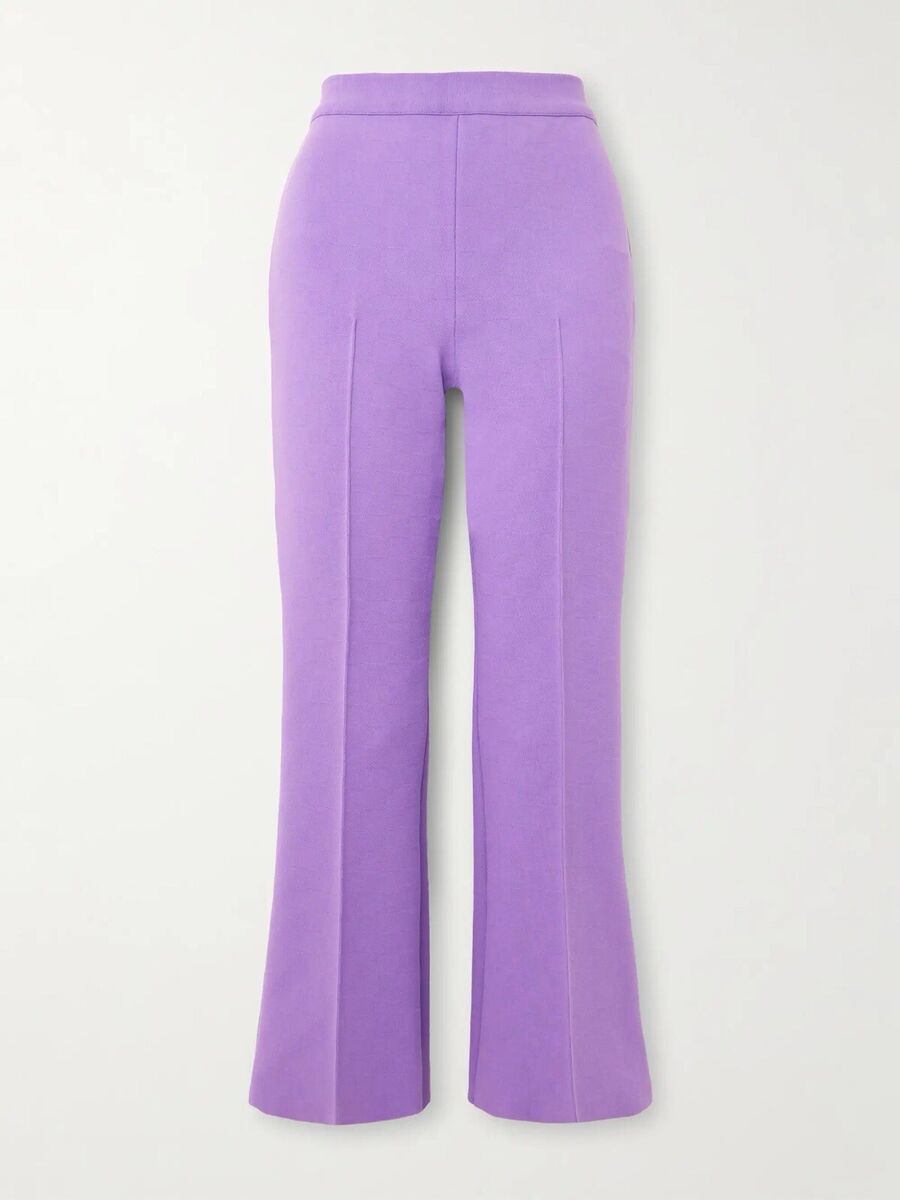 High Sport New Kick Cropped Stretch Cotton Flared Pants High Sport New Kick Cropped Stretch Cotton Flared Pants