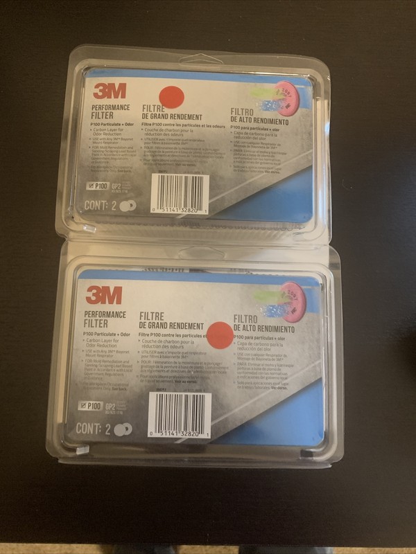 (2) 3M Performance Filter P100 2pk - NEW
