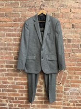 J.Crew Mens Ludlow Slim Suit, Sz 40R, Gray Wool Flannel FA15/HO12