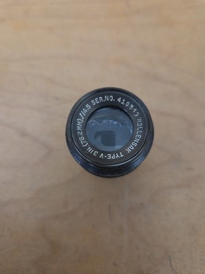 Wollensak Type-V F 3in 35mm f/4.5 D Mount Camera Lens No. 419348
