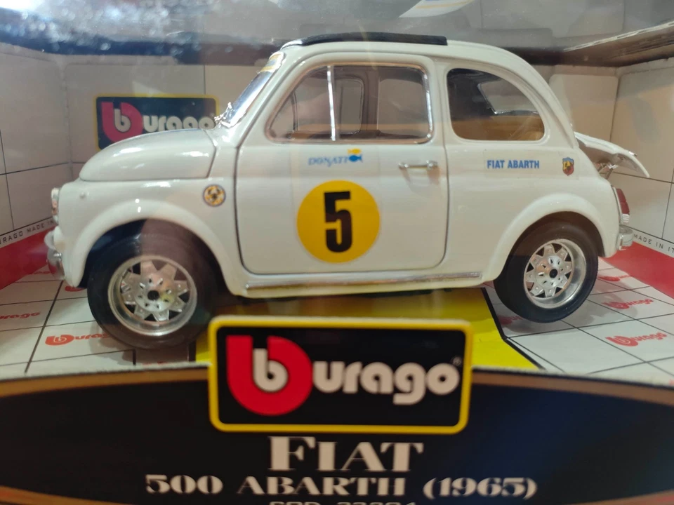 Fiat 500 Abarth Donati 1965 1/16 Bburago Gold Collection 33204 NUOVA - Immagine 3 di 4