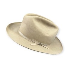 STETSON 1950s VTG MCM OPEN ROAD 3X BEAVER HAT WESTERN FEDORA SILVER BELLY 7 3/8