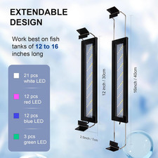 Led Aquarium Light, Full Spectrum Fish Tank Lights, Small 5/10 Gallon Freshwa...