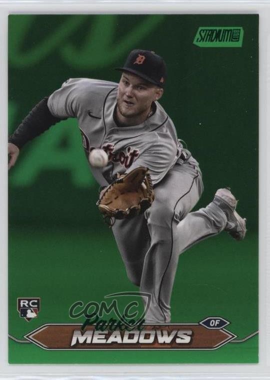 2024 Topps Stadium Club Green Foil 144/199 Parker Meadows #105 Rookie RC