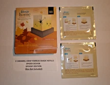 (2) Febreze Flameless Luminary Shade Refills CARAMEL CRISP SPIDER DESIGN NO BOX
