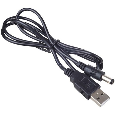 Akyga AK-DC-04 USB Charging Cable with 5.5mm 0.80M DC Plug Black