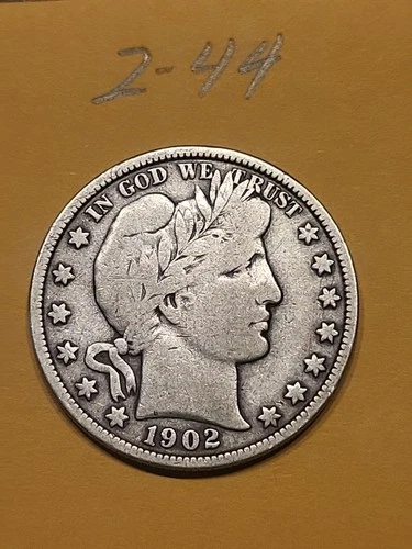 1902  Barber Half Dollar VG  Lot2-44
