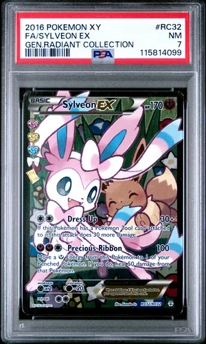 POKEMON GENERATIONS RADIANT COLLECTION SYLVEON EX #RC32 PSA 7 NM #115814099