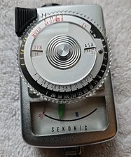 Sekonic Micro Leader Exposure Meter With Zippered Leather Case Vintage Japan