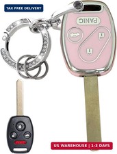 Keyless Entry Systems Key for Honda Key Fob Cover Shell with Keychain Fit for 20