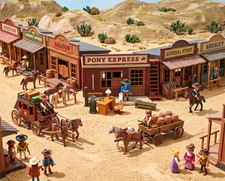 PLAYMOBIL Westernhaus-CUSTOM: PONY EXPRESS (B...