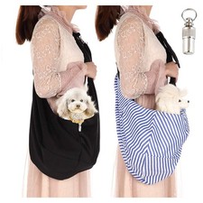 Small Dog & Cat Travel Bag - Hands Pet Carrier with Adjustable Strap & Stainl...