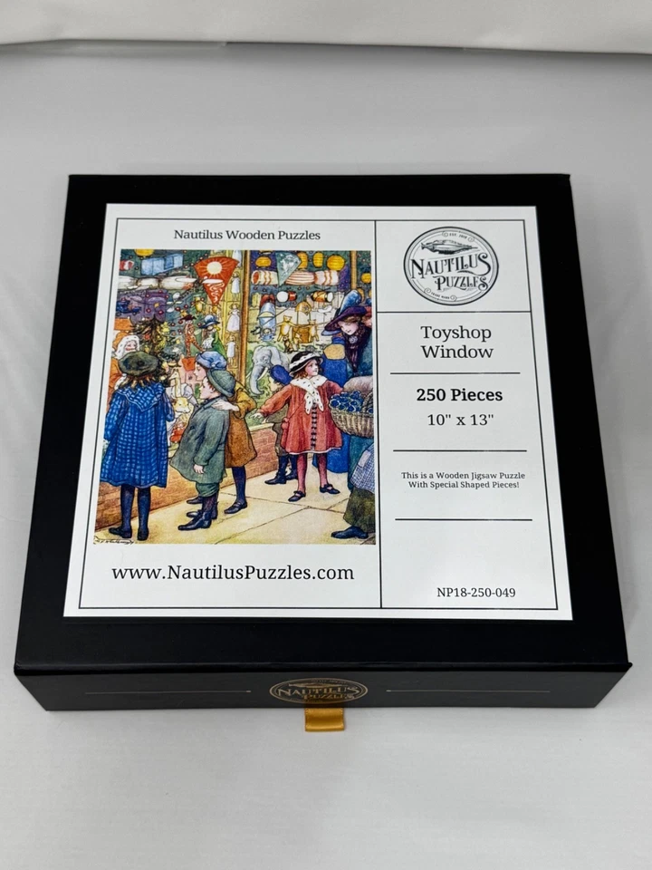 Nautilus Puzzle Toyshop Window 250 Piece Wooden Jigsaw Adult Victorian Christmas - Image 3 of 4