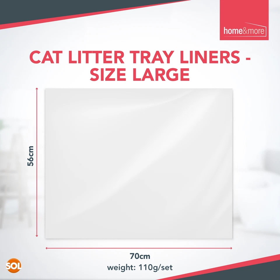 Large Cat Litter Tray Liners 56 x 70 cm Bags Pack Kitten Hygienic Disposable - Image 2 of 4
