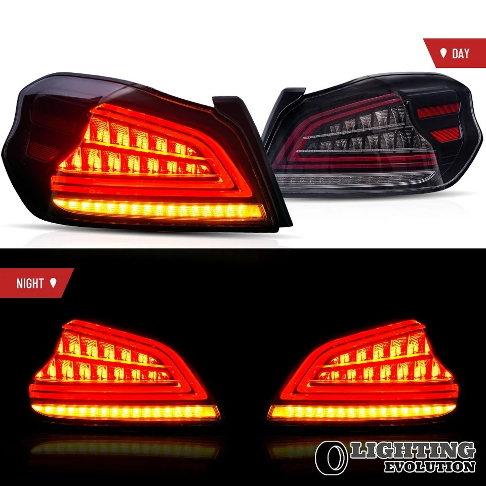 Luces traseras LED transparentes luces traseras secuenciales para 15-21 Subaru WRX Sedán y WRX STI Foto 3 de 4