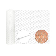 White Plastic Chicken Wire Fence Mesh,Plastic Wire Mesh Fence Roll 7.87IN x5.91F