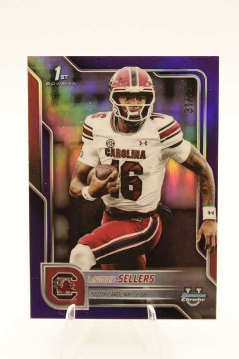 Lanorris Sellers Purple 31/75 2025 Bowman Chrome U South Carolina Gamecocks #168