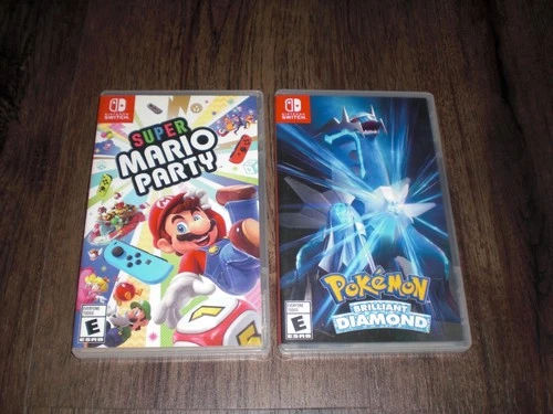 Pokemon Brilliant Diamond Version Super Mario Party 4 Nintendo Switch BOTH GAMES