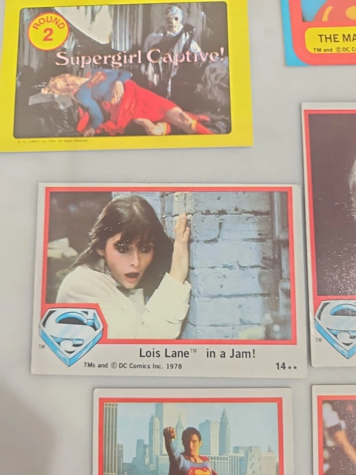 1978 Superman The Movie Card Lot (11) + 1983 Superman III Sticker (1) - C. Reeve - Image 4 of 4