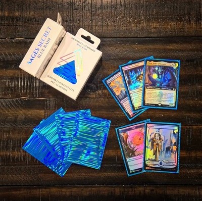 RAIN SLEEVES BY SAGES CNC (YUGIOH POKEMON MTG) BLUE GOLD RED BLACK