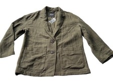 Madewell Green Lightspun Dorset Blazer Women s Size Large