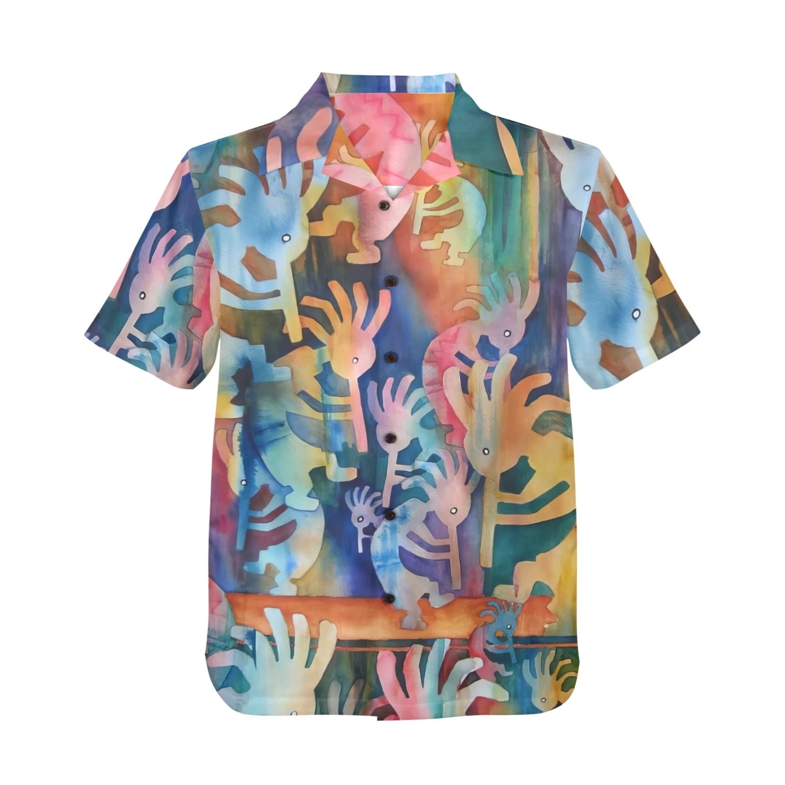 Southwestern Kokopelli Hawaiian Shirt colorful summer beachwear
Opens in a new window or tab