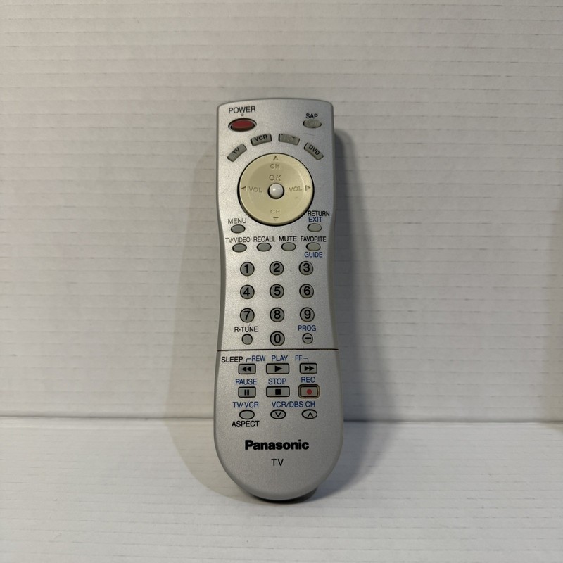 Panasonic EUR7603Z9A Remote Control Genuine OEM Silver Tested Good Condition 