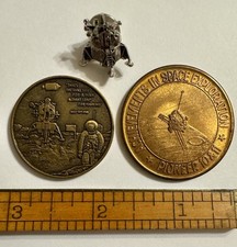 Vintage NASA Space Medal Lot Apollo 11 Pioneer 10/11 Lunar Module Bronze