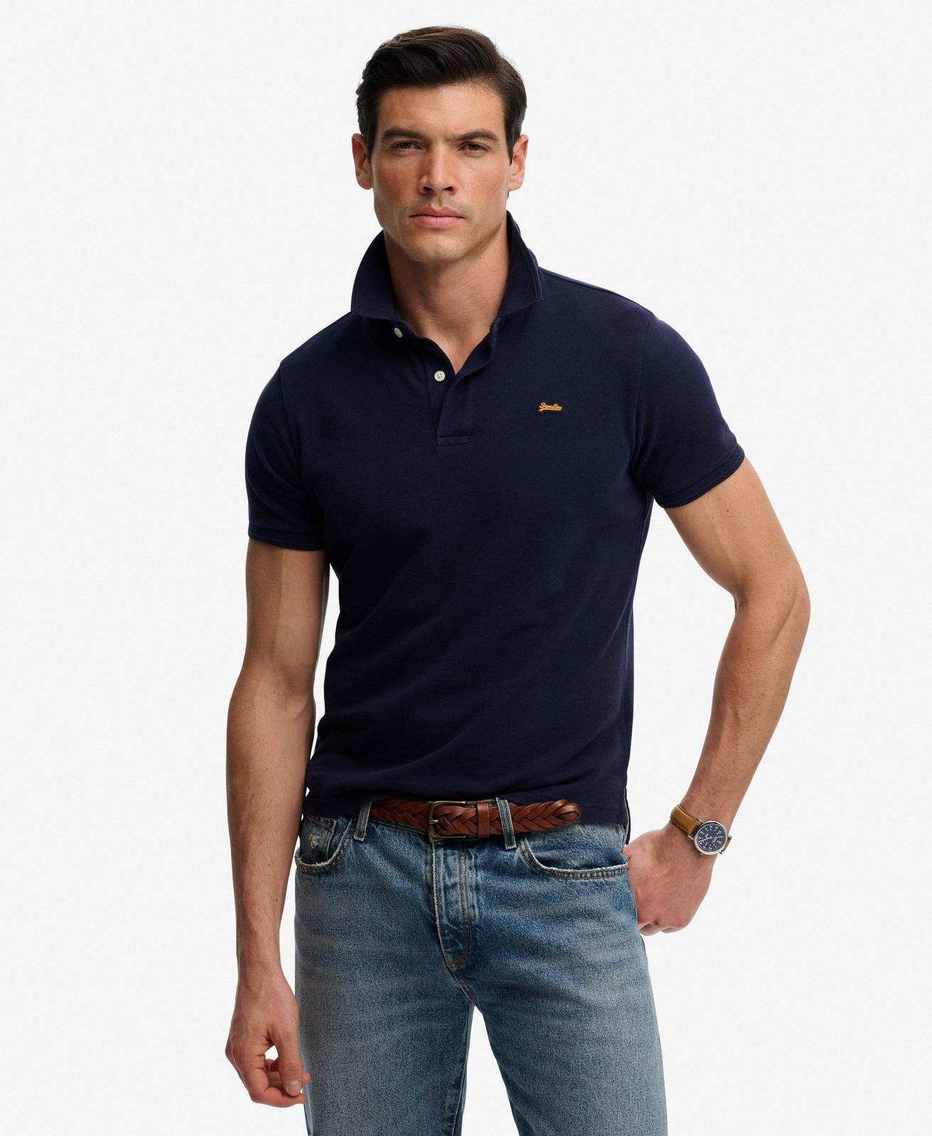 - Superdry Piquet Classic Blau - Gre M Herrenbekleidung 12590₽