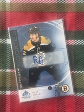 Riley Duran “BLUE AUTO ROOKIES” 2025-26 SP Game Used (Bruins) (B16-26)