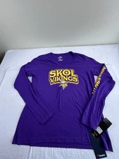 Fanatics Minnesota Vikings Women’s XL T-shirt Tee With SKOL Logo Brand New