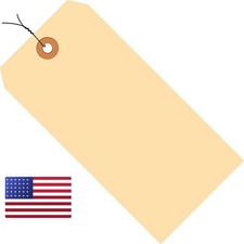 Box USA Pre-Wired Manila Shipping Tags 4¾" x 2" Pack of 1000 13pt Cardstock