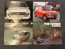 1967-1971 Honda 600 Vintage Car Sales Brochure Lot (4) - VGC