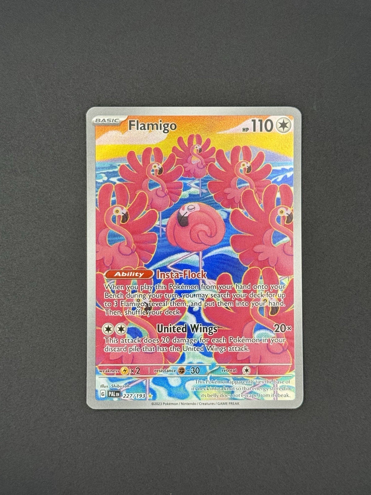 Flamigo 227/193 Illustration Rare Paldea Evolved Pokémon TCG NM