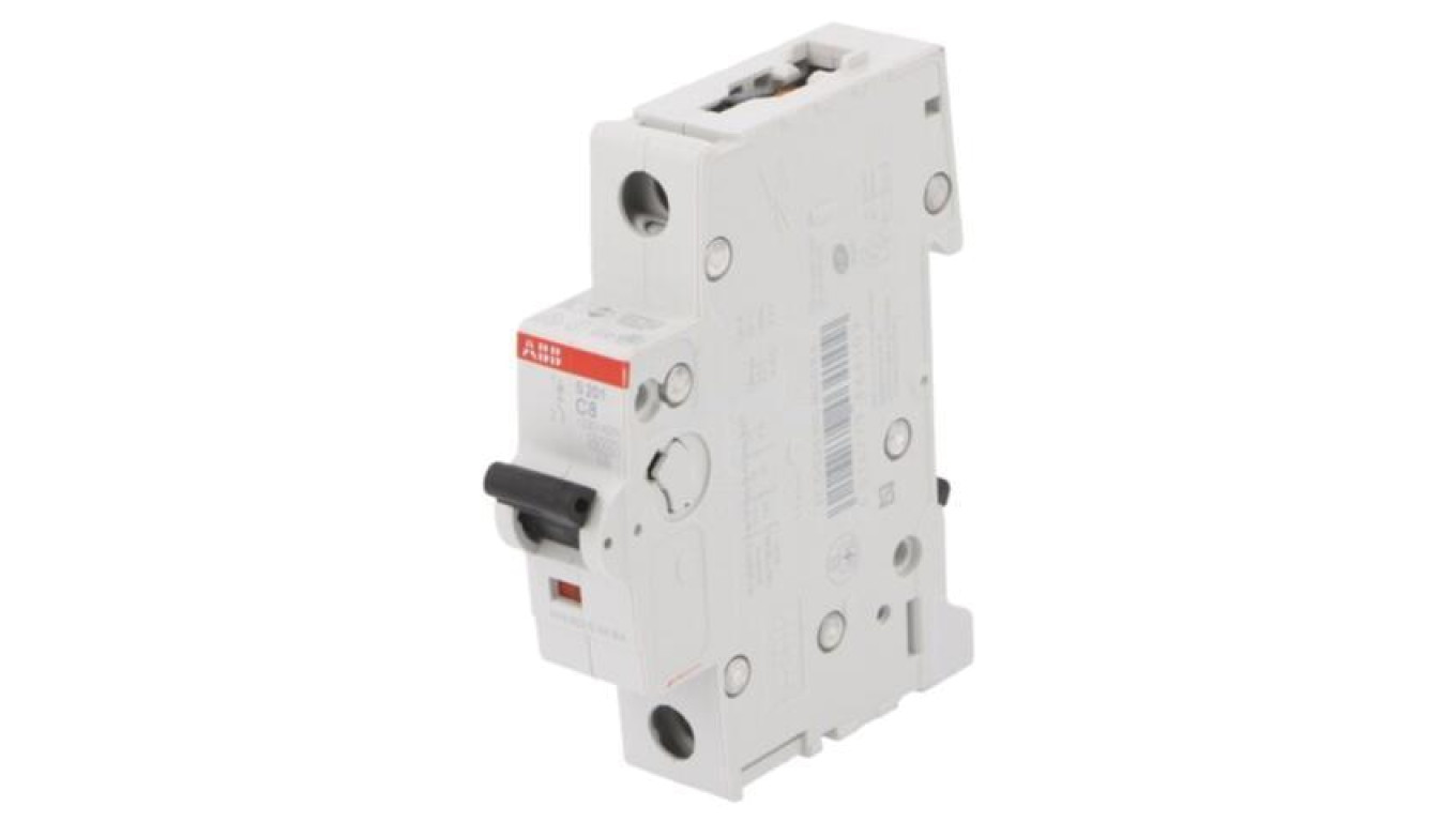 S201-C8 Overcurrent Switch, 230/400VAC, Rated Current: 8A, 1 Pole /T2UK