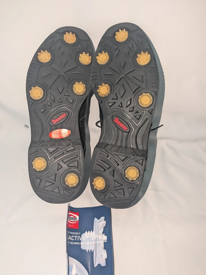 Zapatos de golf negros Dexter Wedgewood para hombre GF951-1 talla 10,5 M nuevos sin caja Foto 4 de 4