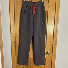 Figs Charcoal Yola High Waist Women s Scrub Pants W22SW2013 PO 5006 Sz XXS