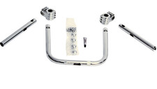 Klock Werks 10" Chrome Klip Hanger Handlebars for FXR Sportster Dyna