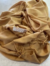 Women's Gold-Tone Pashmina 70 Silk 30 Shawl/Scarf/Wrap with Fringe One Size