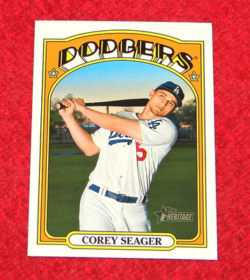 COREY SEAGER DODGERS 2021 TOPPS HERITAGE SP #403 (B2)