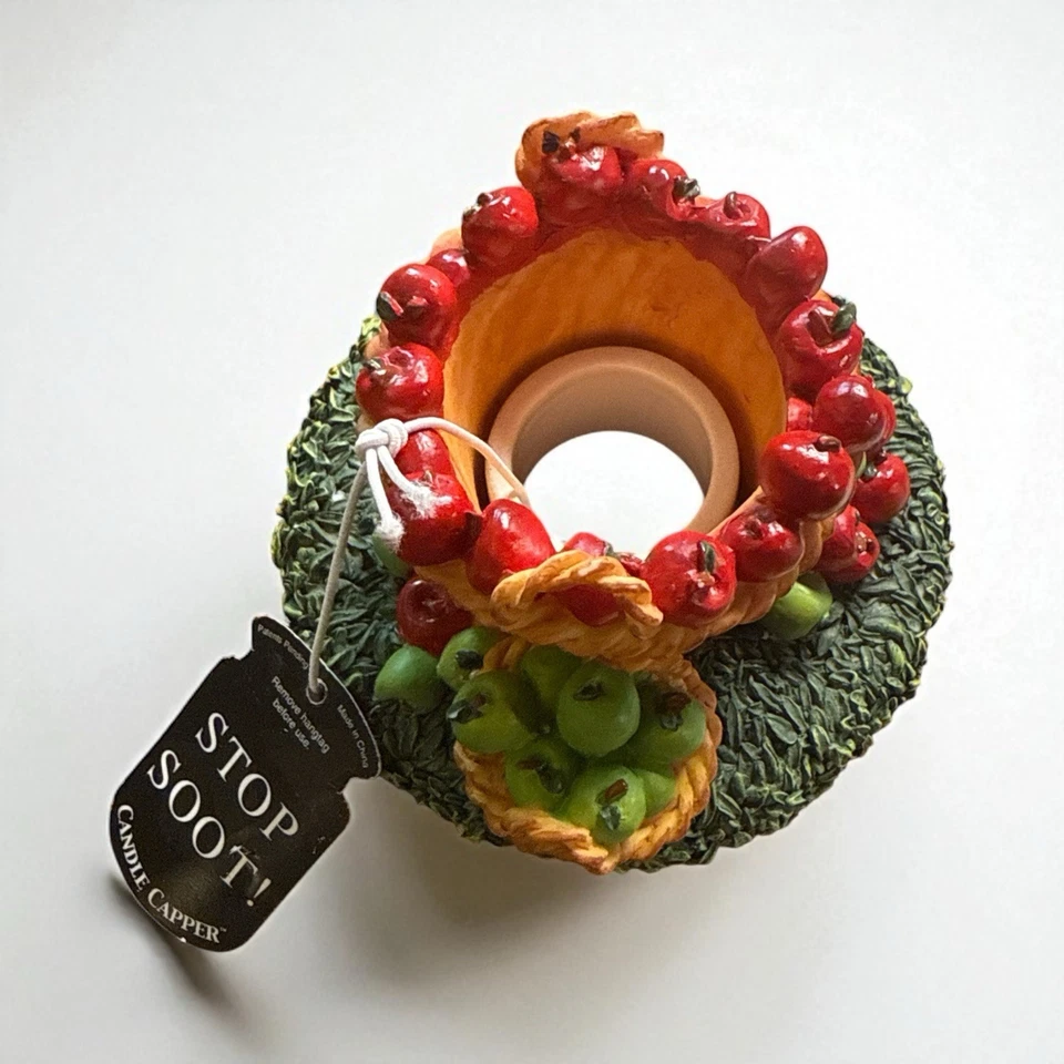 Cesta de manzanas huerto tapón de velas tarro topper otoño cosecha sidra de campo nuevo con etiquetas Foto 3 de 4