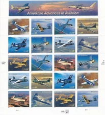 US Scott 2005 #3916-25 37c Advances in Aviation - Pane [20] MNH