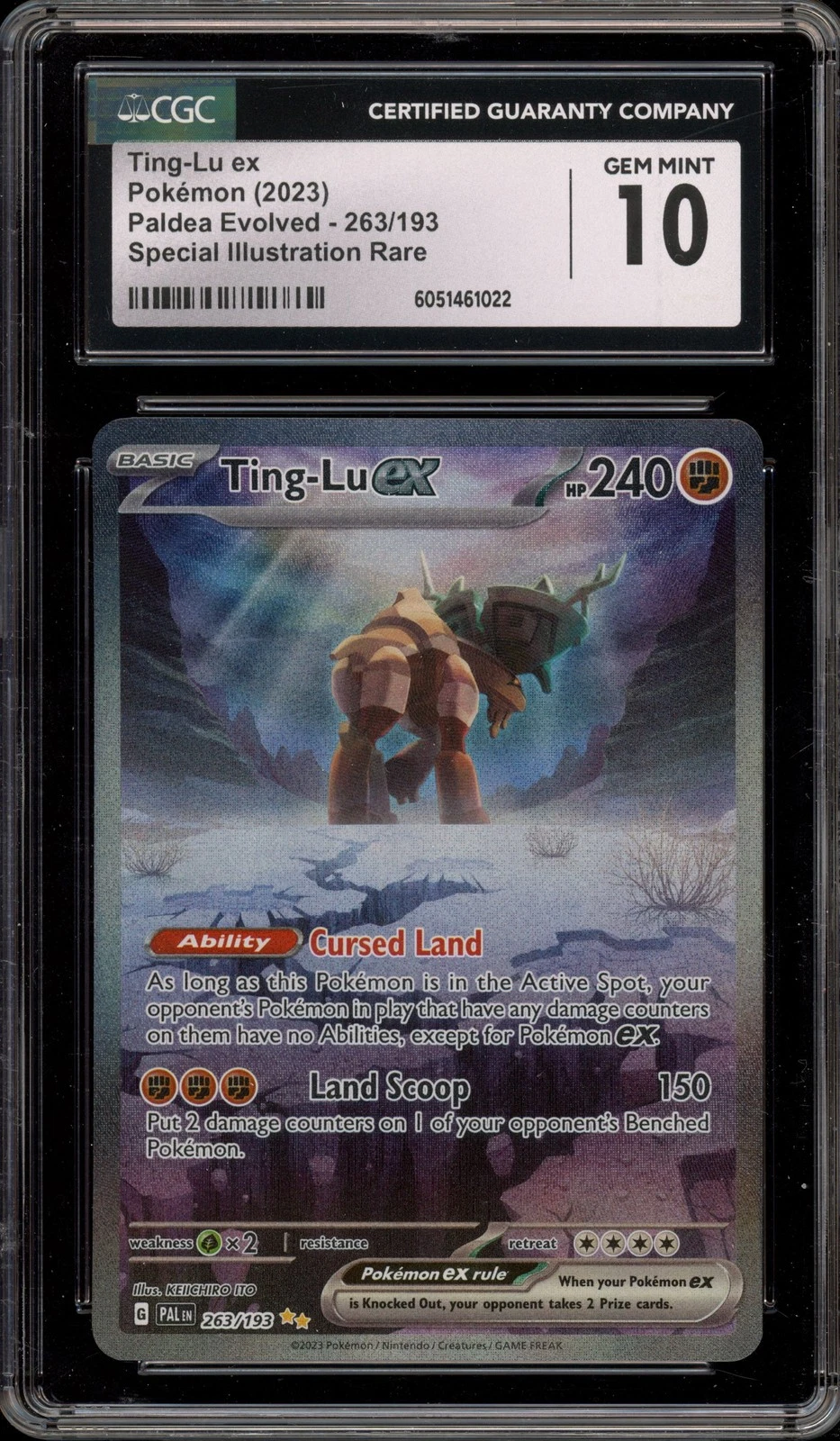Pokemon Ting-Lu ex Paldea Evolved Special Illustration Rare #263 CGC 10 Gem Mint
