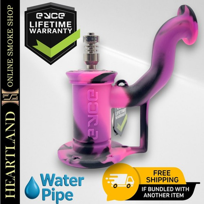 #ad Eyce Silicone Bubbler Bong UNBREAKABLE Quality Plastic Water Hand Pipe PURPLE $49.99