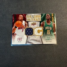 2009-10 UD Dual Game Materials Kevin Garnett Jermaine O'Neal #DG-GO /150