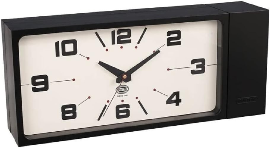 Dulton Double Face Wall Clock H21-0362BK Black Rectangle Magnet Type Japan